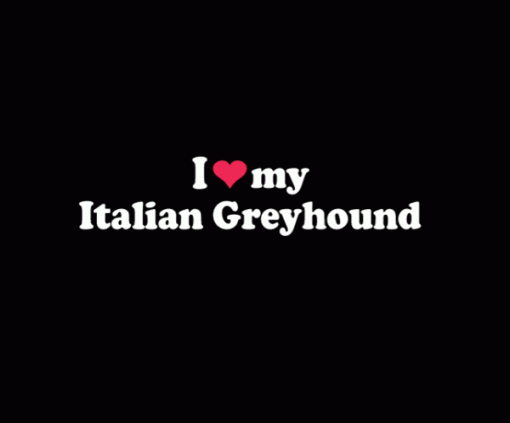 Love Italian Greyhound Decal Sticker - https://customstickershop.us/product-category/animal-stickers/