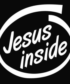Jesus Inside Window Decal Sticker - https://customstickershop.us/product-category/religious-stickers/