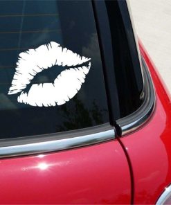 Kiss Mark Lips Car Decal Sticker II - https://customstickershop.us/product-category/stickers-for-cars/