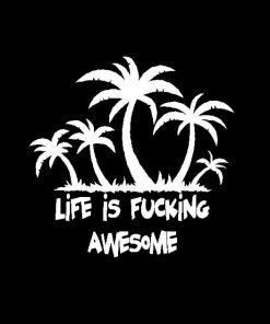 Life is Awesome Car Decal Sticker - https://customstickershop.us/product-category/stickers-for-cars/