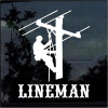 Lineman Electrician Pole Decal Sticker
