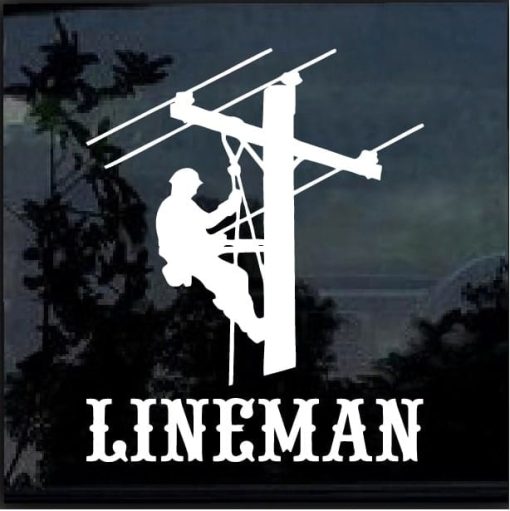 Lineman Electrician Decal Sticker