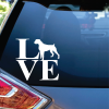 Love Boxer Window Decal Sticker