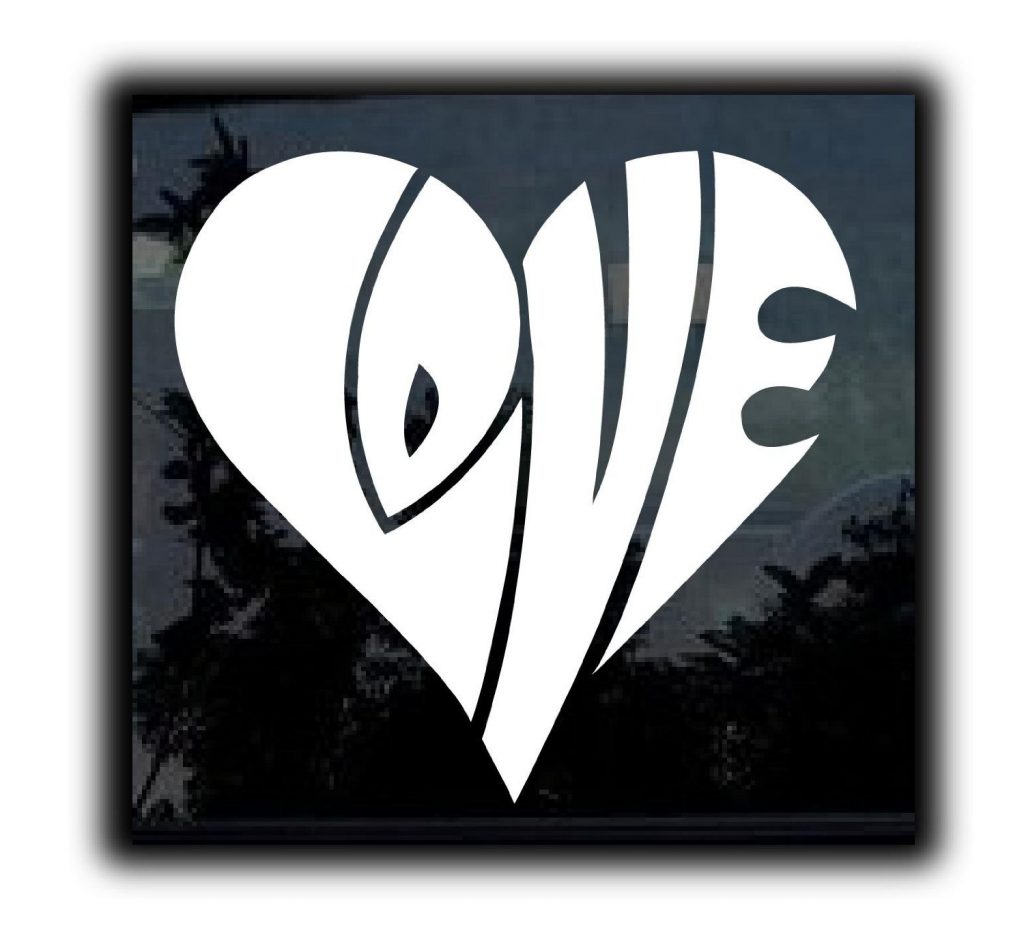 Love Heart Window Decal Sticker - https://customstickershop.us/product-category/stickers-for-cars/