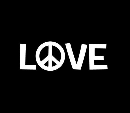 Peace Love Window Decal Sticker - https://customstickershop.us/product-category/stickers-for-cars/