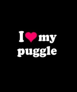 Love My Puggle Pet Decal Sticker - https://customstickershop.us/product-category/animal-stickers/