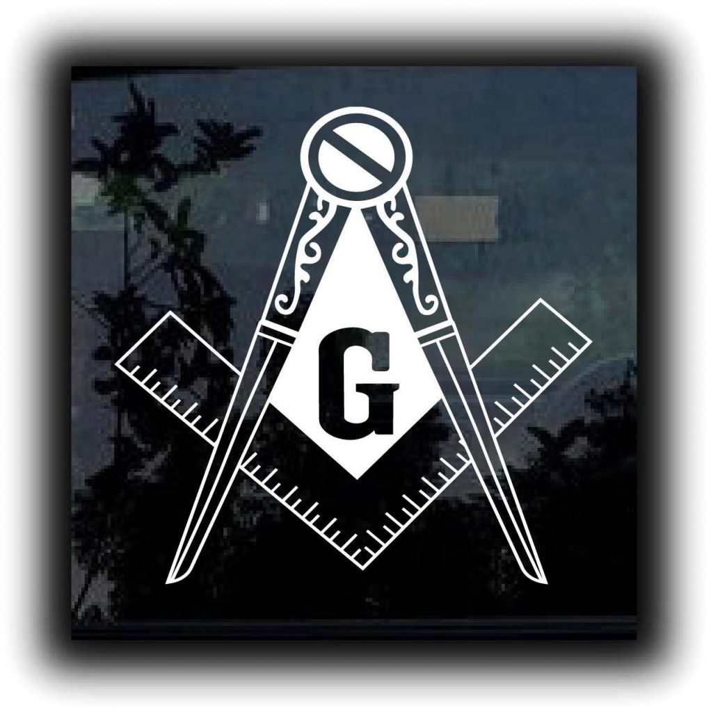 Masonic Mason Square Decal Sticker - https://customstickershop.us/product-category/stickers-for-cars/