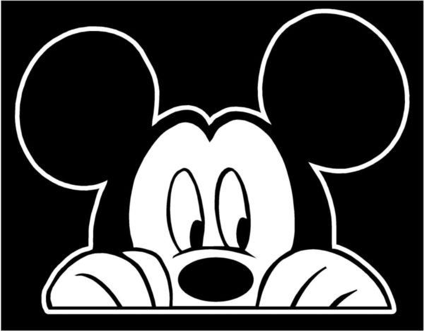 Mickey Mouse Peeking Vinyl Decal Stickers