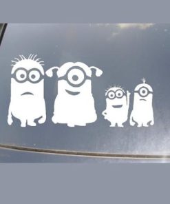 Minion Family Window Decal Sticker - https://customstickershop.us/product-category/stickers-for-cars/