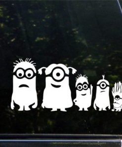Minion Family II Window Decal Sticker - https://customstickershop.us/product-category/stickers-for-cars/