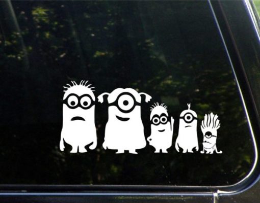 Minion Family II Window Decal Sticker - https://customstickershop.us/product-category/stickers-for-cars/