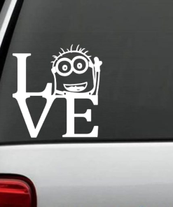 Despicable ME Love Minions Window Decal Sticker