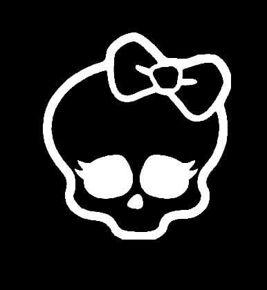 Monster High Skull Decal Sticker - https://customstickershop.us/product-category/stickers-for-cars/