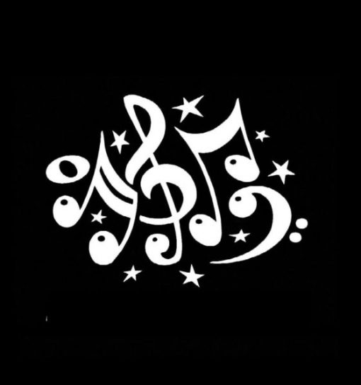 Music Notes Musical Decal Sticker - https://customstickershop.us/product-category/music-decals/