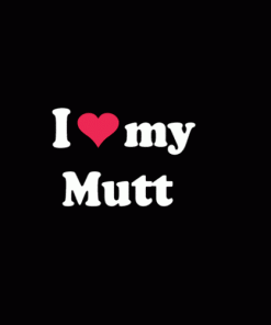 Love My Mutt Pet Decal Sticker - https://customstickershop.us/product-category/animal-stickers/