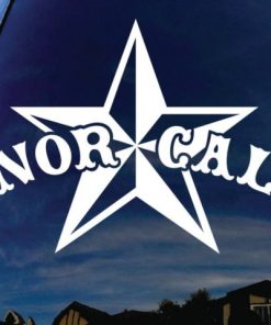 Nor Cal Star Window Decal Sticker - https://customstickershop.us/product-category/stickers-for-cars/