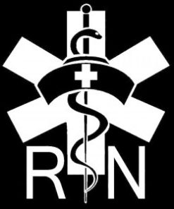 Nurse Caduceus RN Decal Sticker - https://customstickershop.us/product-category/career-occupation-decals/
