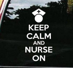 Keep Calm Nurse on RN LPN Decal - https://customstickershop.us/product-category/career-occupation-decals/