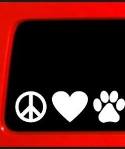 Peace Love Dogs Animal Stickers - https://customstickershop.us/product-category/animal-stickers/