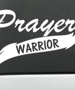 Prayer Warrior Window Decal Sticker - https://customstickershop.us/product-category/religious-stickers/