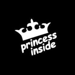 Princess Inside Crown Truck Decal - https://customstickershop.us/product-category/western-decals/