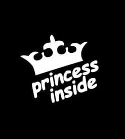 Princess Inside Crown Truck Decal - https://customstickershop.us/product-category/western-decals/