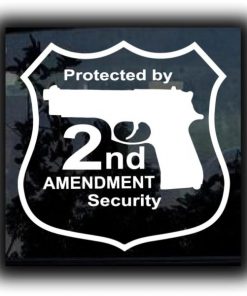 Protected by 2nd Amendment Decal