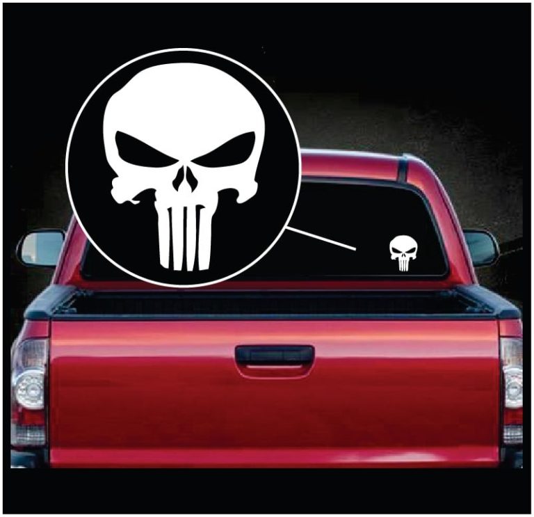 Punisher Skull Window Decal Sticker