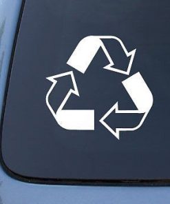 Recycle Logo Window Decal Sticker - https://customstickershop.us/product-category/stickers-for-cars/