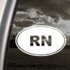 RN Oval Nurse Decal Sticker - https://customstickershop.us/product-category/career-occupation-decals/