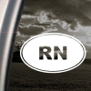 RN Oval nurse Window Decal Sticker