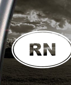 RN Oval nurse Window Decal Sticker