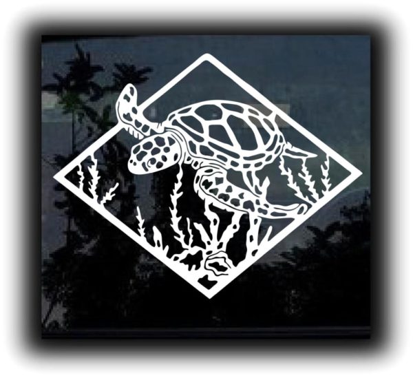 I Love Sea Turtle Decal Sticker