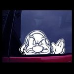 Grumpy Waving Car Window Decal Sticker