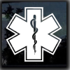 Star Of Life Caduceu Decal Sticker