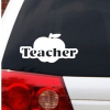 Teacher With Apple Decal Sticker