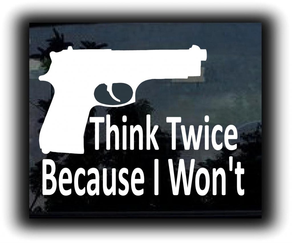 Think Twice Funny Window Decals - https://customstickershop.us/product-category/funny-window-decals/