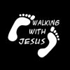 Walking With Jesus Decal Sticker - https://customstickershop.us/product-category/religious-stickers/