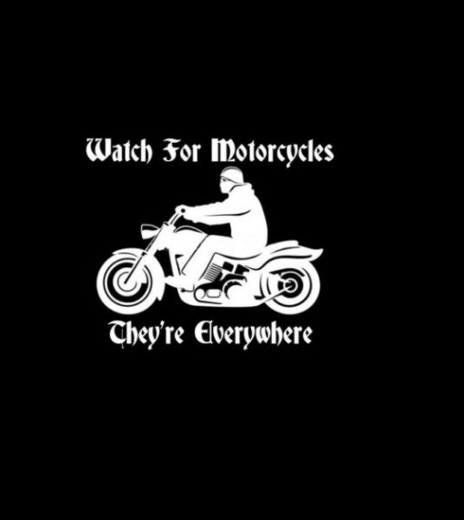 Watch for Motorcycles Decal Sticker - https://customstickershop.us/product-category/stickers-for-cars/