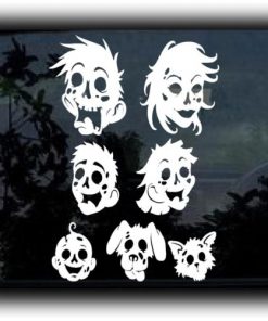 Zombie Family Heads Stickers - https://customstickershop.us/product-category/zombie-stickers/
