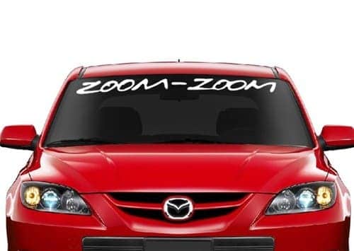 Mazda Zoom Zoom Windshield Decals - https://customstickershop.us/product-category/windshield-decals/