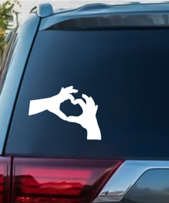 Heart hands Window Decal Sticker