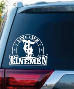 Line Life Lineman Electrician a1 Decal Sticker