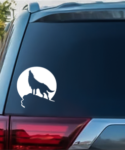 Wolf - Wolf Howling window decal Sticker