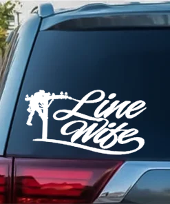 Lineman Electrician wife Line Life Decal Sticker