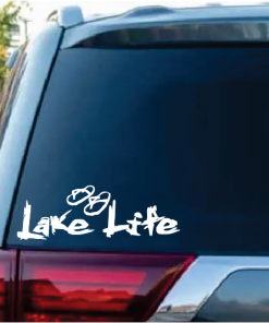 Lake Life Flip Flops Window Decal Sticker
