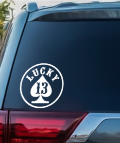 Lucky 13 window decal Sticker