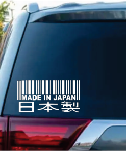 Made In Japan Barcode a2 JDM Car Window Decal Stickers