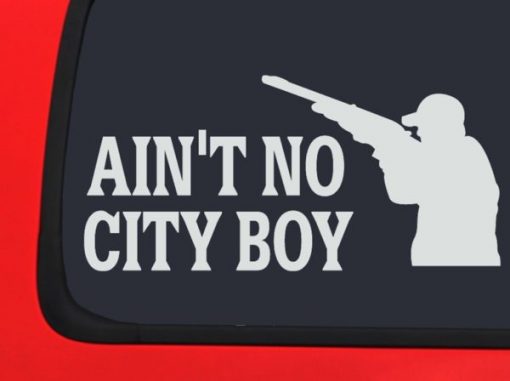 Aint no city boy funny decal sticker