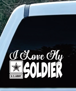 Army Love My Soldier Military Window Decal Sticker